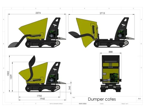 Dumper 9.5 cv Cotes