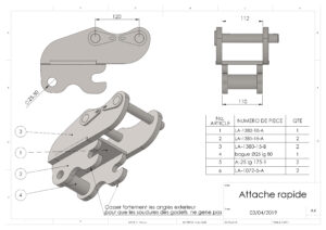 Attache rapide PH400