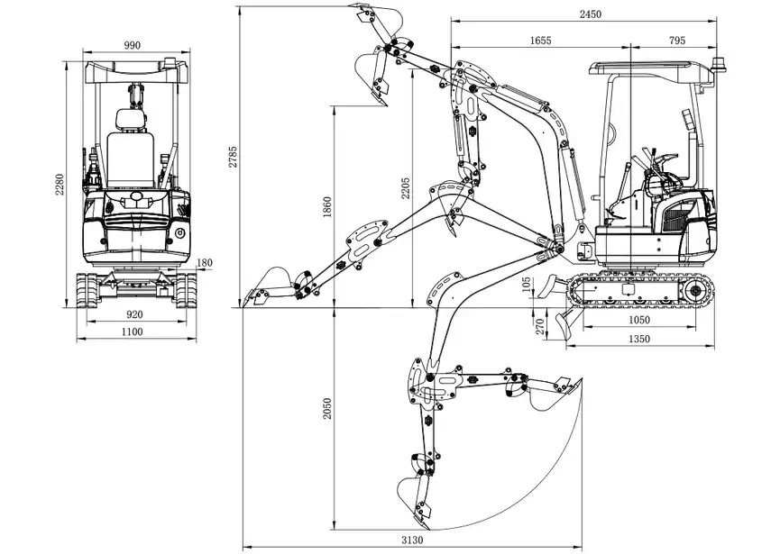 Mini-pelle HT20 5 106753