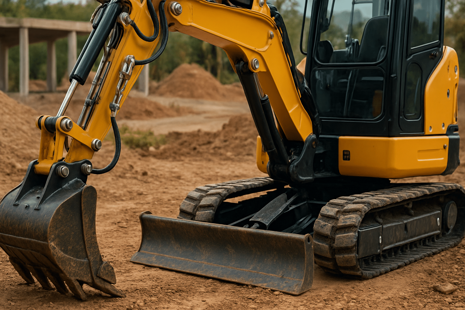 mini-pelle d'importation - illustration